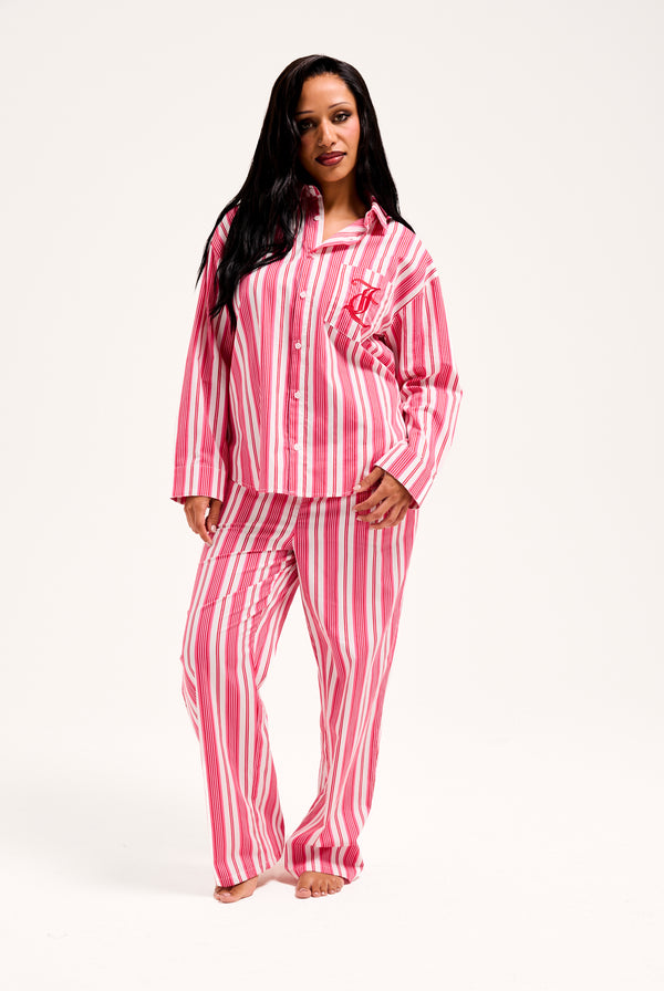 PINK STRIPE OVERSIZED SLEEP SHIRT