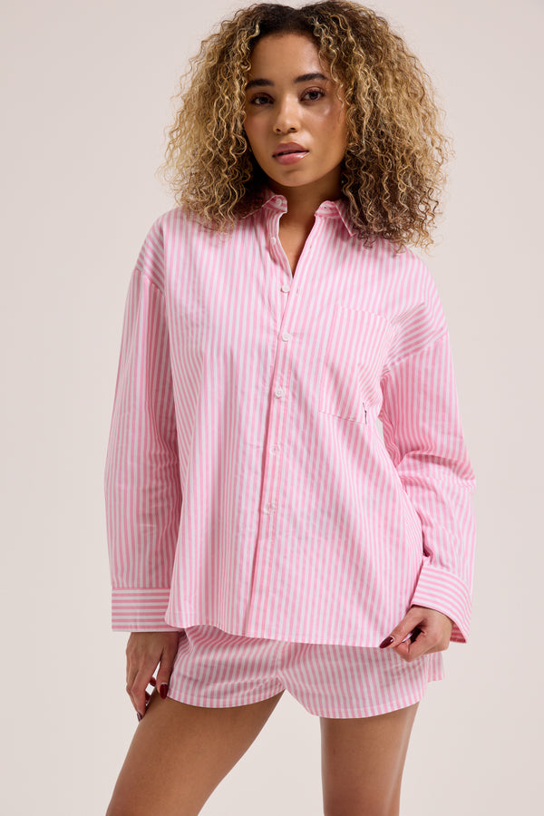 STRIPE LOUNGEWEAR OVERSIZED SHIRT