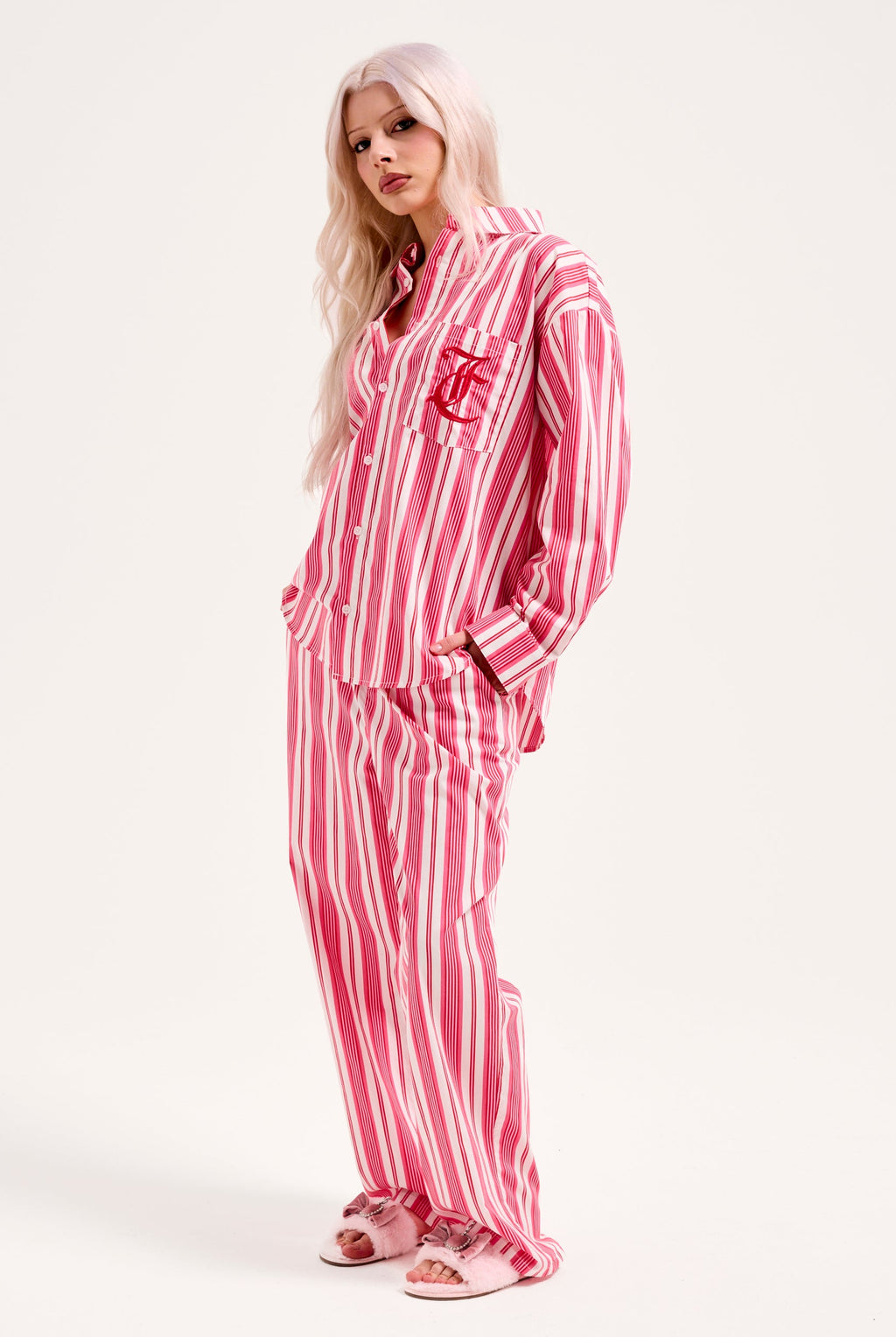PINK STRIPE OVERSIZED SLEEP SHIRT