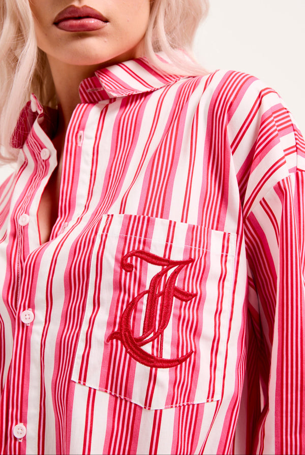PINK STRIPE OVERSIZED SLEEP SHIRT