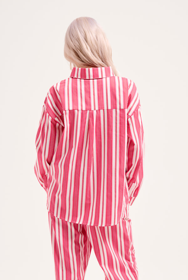 PINK STRIPE OVERSIZED SLEEP SHIRT