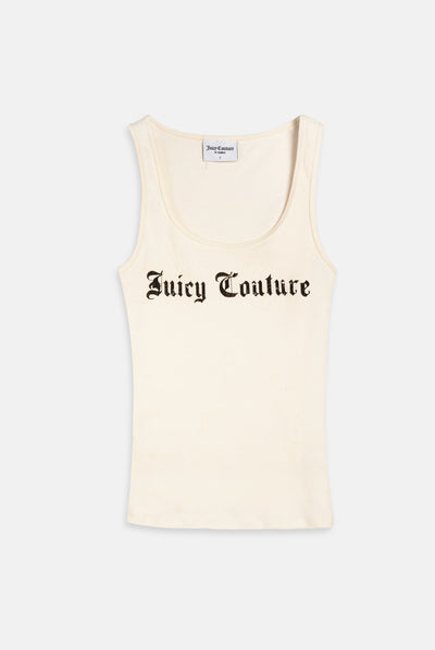 WHITE LONGLINE RIBBED VEST