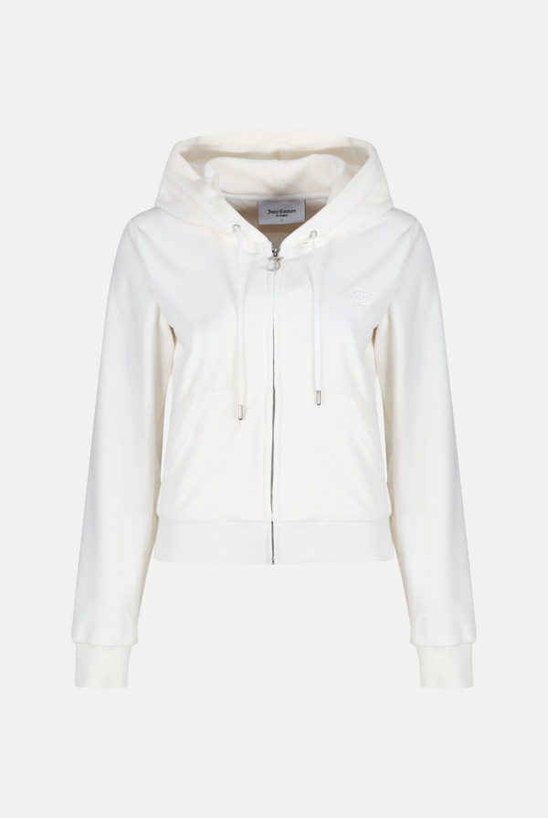 CREAM CLASSIC VELOUR ROBERTSON HOODIE Juicy Couture UK