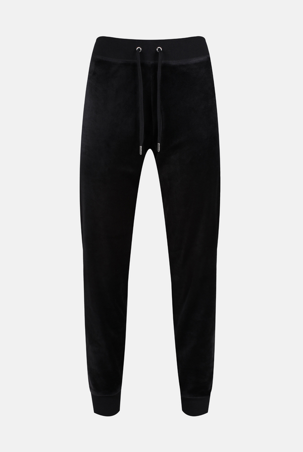 BLACK CLASSIC VELOUR CUFFED JOGGER