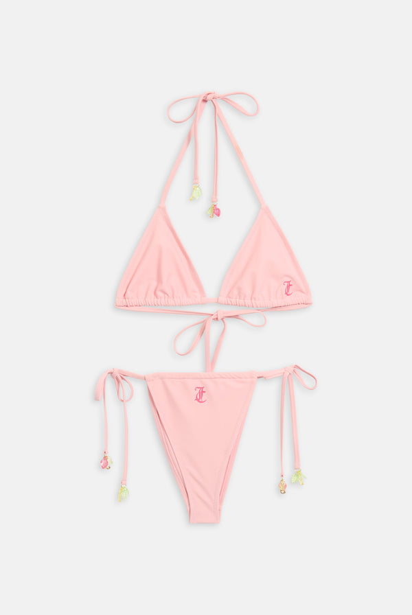 JUICY PINK FRUIT CHARM RECYCLED BIKINI