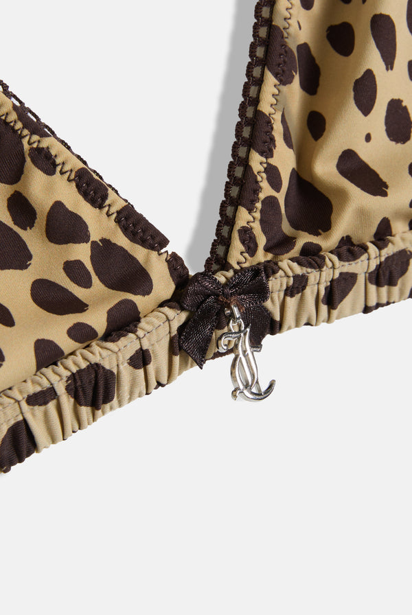 CHEETAH PRINT MICROFIBRE TRIANGLE BRA