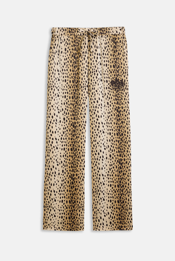 CHEETAH SATIN SHIRT PYJAMA SET