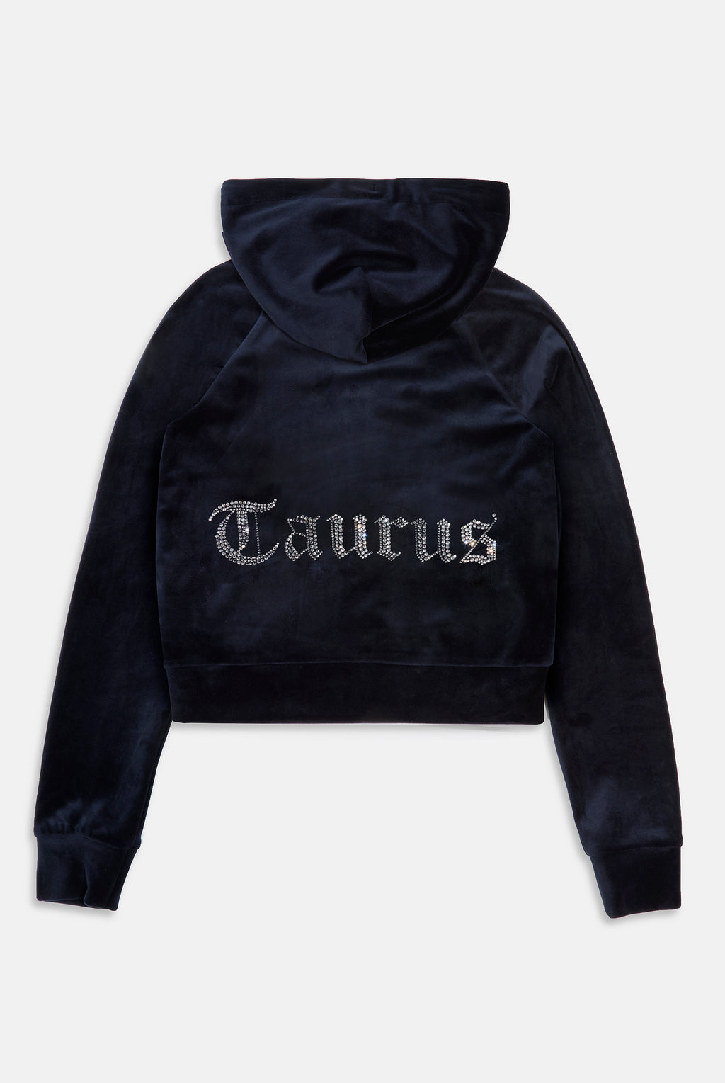 TAURUS' NIGHT SKY DIAMANTÉ VELOUR ZIP-THROUGH HOODIE