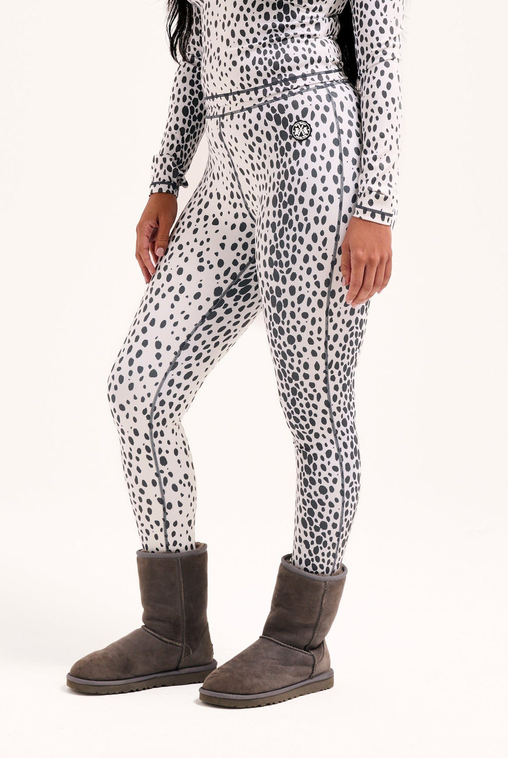SKI SNOW LEOPARD PRINT LEGGINGS