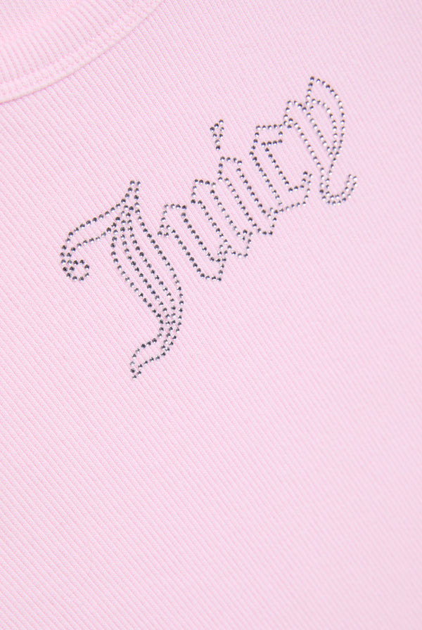 CHERRY BLOSSOM RIBBED OUTLINE DIAMANTE RACER VEST