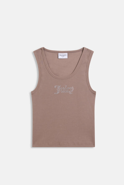 FUNGI RIBBED OUTLINE DIAMANTE RACER VEST