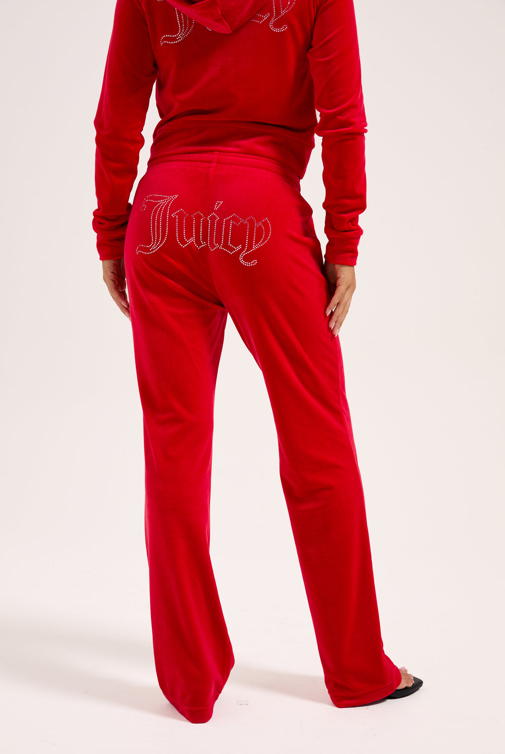 TOREADOR VELOUR OUTLINE DIAMANTÉ TRACKSUIT BOTTOM