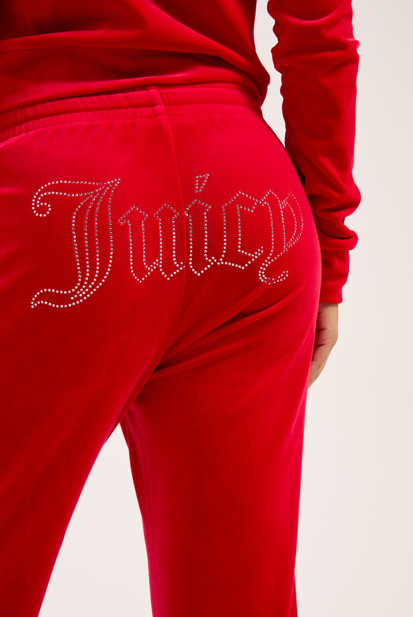 TOREADOR VELOUR OUTLINE DIAMANTÉ TRACKSUIT BOTTOM