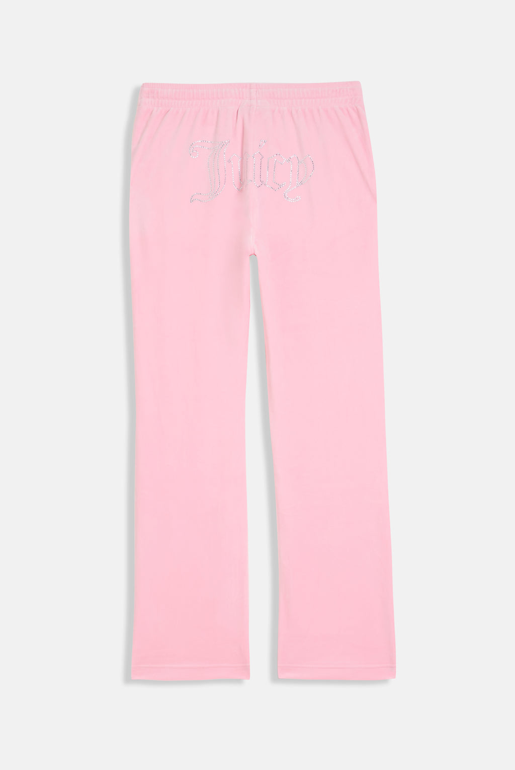 JUICY PINK VELOUR OUTLINE DIAMANTÉ TRACKSUIT BOTTOM