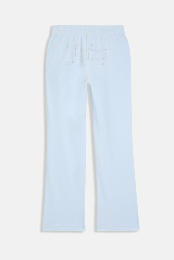 NANTUCKET BREEZE VELOUR OUTLINE DIAMANTÉ TRACKSUIT BOTTOM