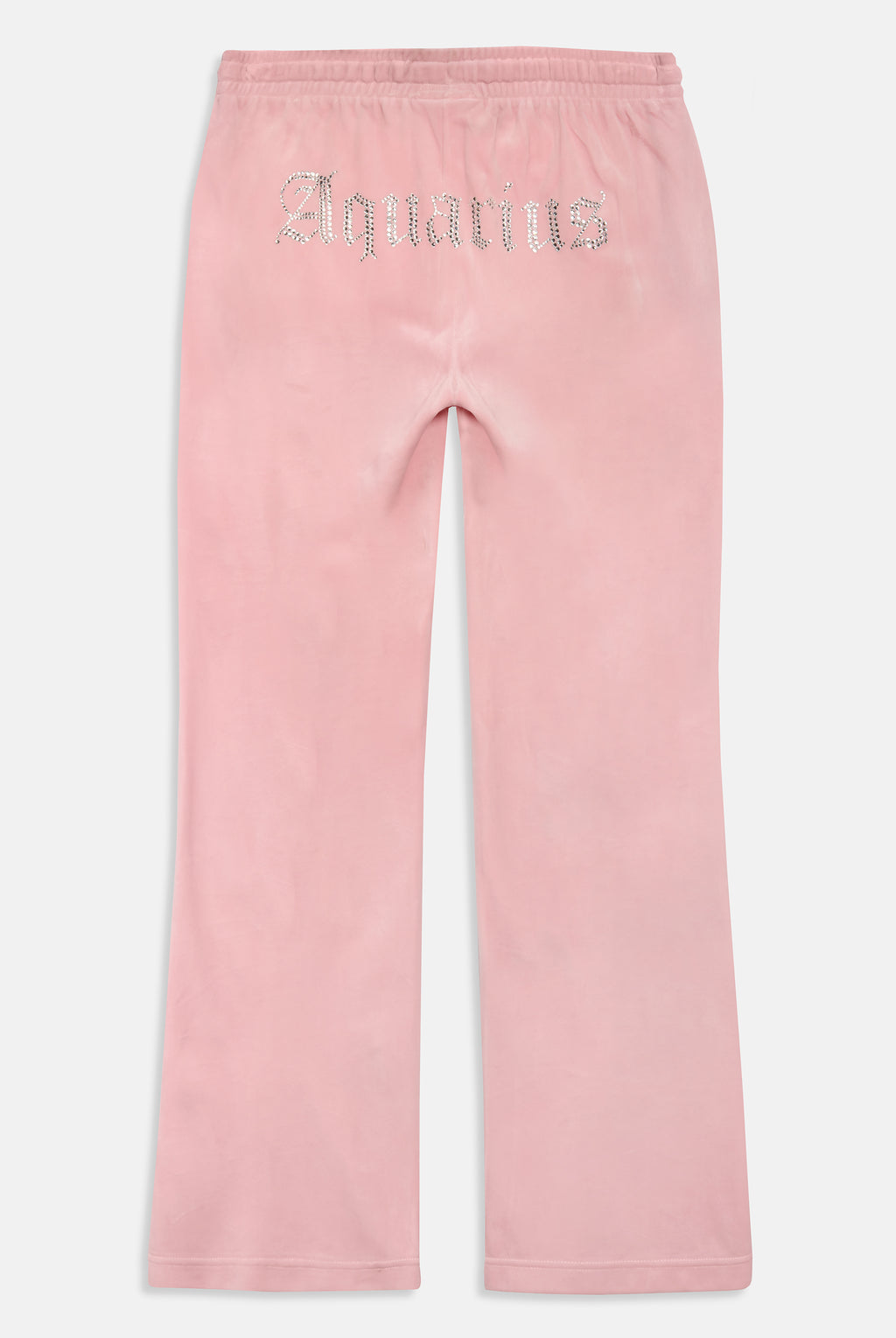 AQUARIUS' CANDY PINK VELOUR DIAMANTÉ TRACKSUIT BOTTOM