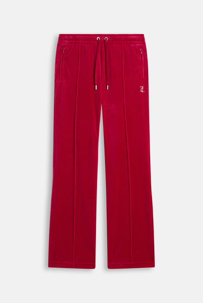 Persian Red Velour Diamanté Tracksuit Bottom