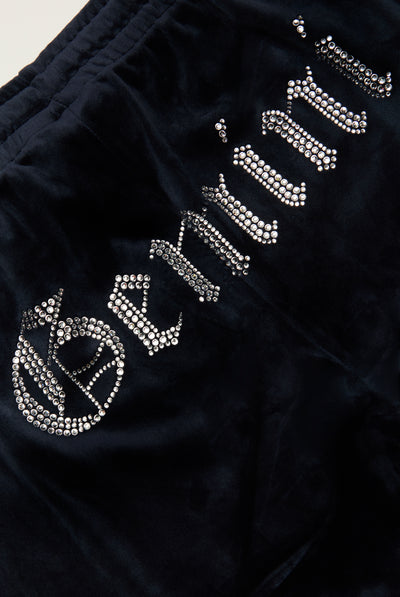 GEMINI' NIGHT SKY VELOUR DIAMANTÉ TRACKSUIT BOTTOM