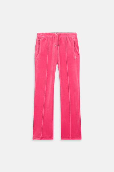 HOT PINK VELOUR DIAMANTÉ TRACKSUIT BOTTOM