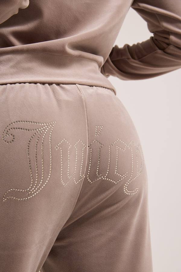 FUNGI VELOUR OUTLINE DIAMANTÉ TRACKSUIT BOTTOM