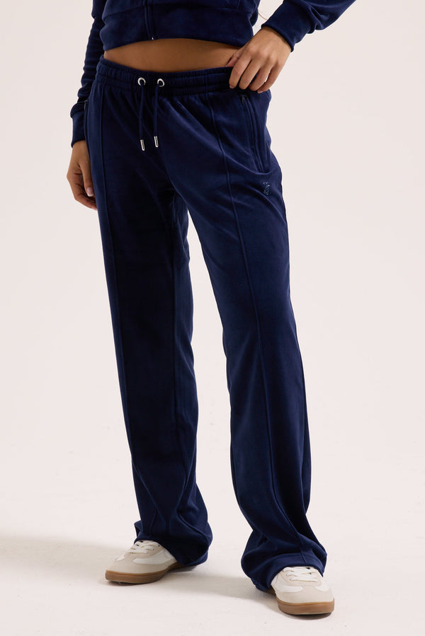 NIGHT SKY VELOUR OUTLINE DIAMANTÉ TRACKSUIT BOTTOM