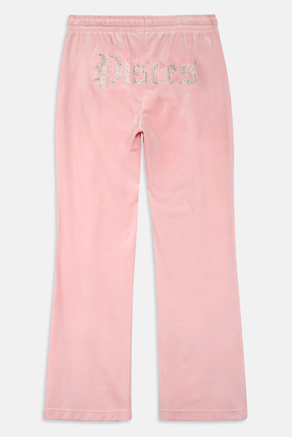 PISCES' CANDY PINK VELOUR DIAMANTÉ TRACKSUIT BOTTOM