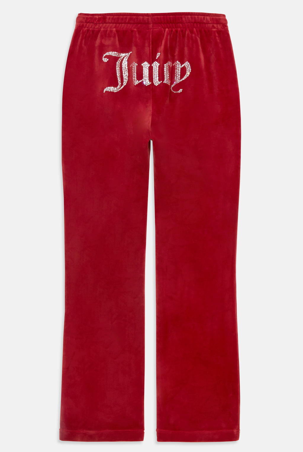 RED DAHLIA VELOUR DIAMANTÉ TRACKSUIT BOTTOM