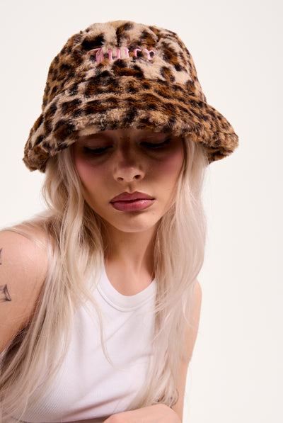 LEOPARD FAUX FUR HAT