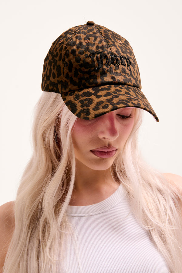 LEOPARD PRINT LOGO CAP