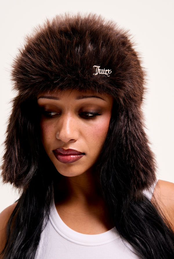 JAVA FAUX FUR TRAPPER HAT