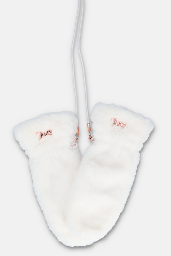 SUGAR SWIZLE FUR MITTENS