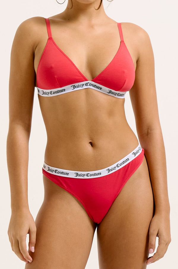 ASTOR RED COTTON THONG