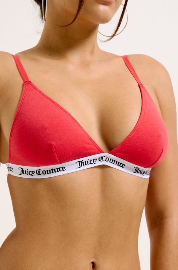 ASTOR RED COTTON TRIANGLE BRA