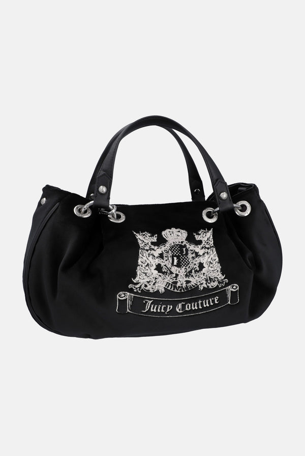 BLACK DOG CREST MEDIUM DOUBLE HANDLE BAG