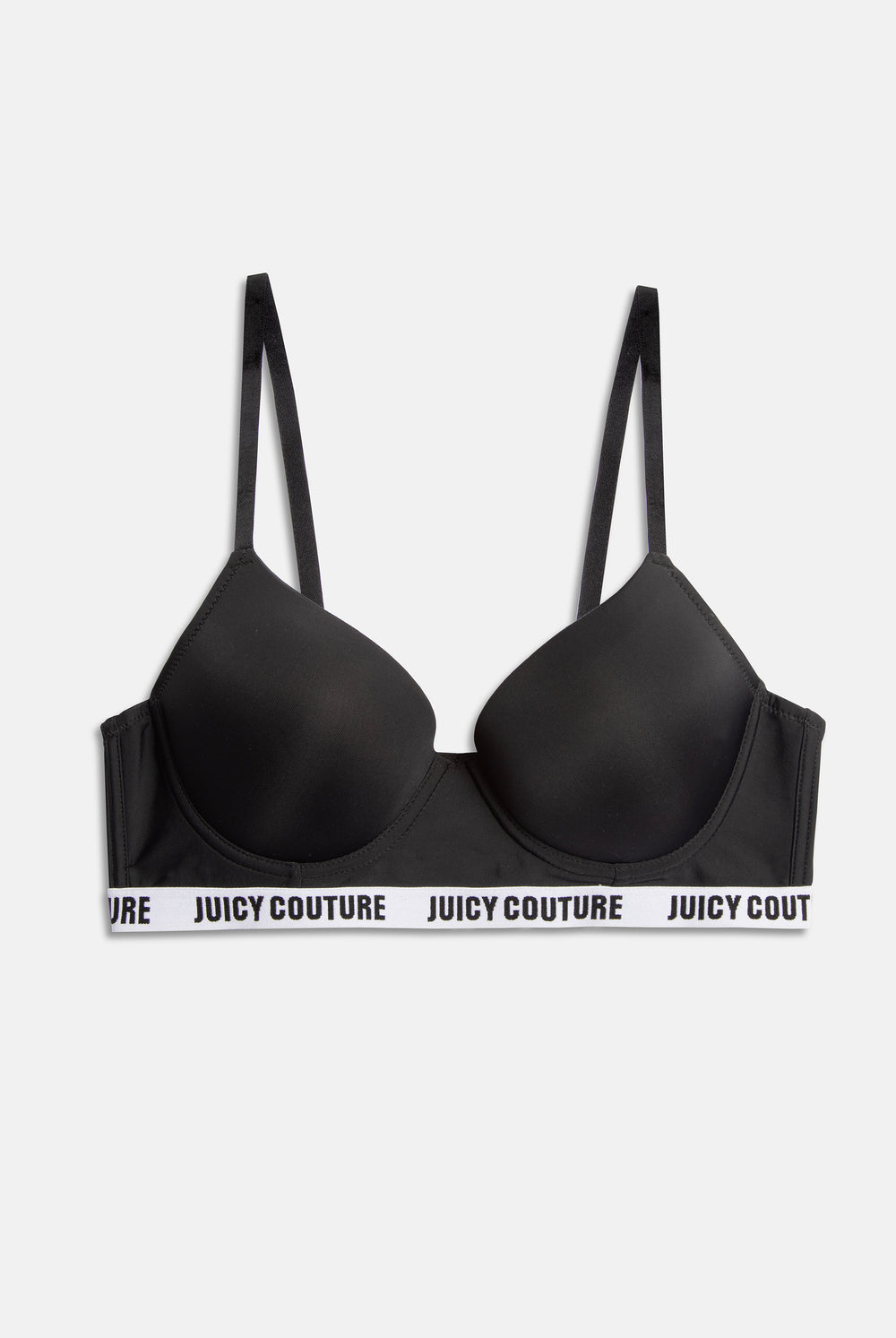Black Branded Underwire Microfibre Bra