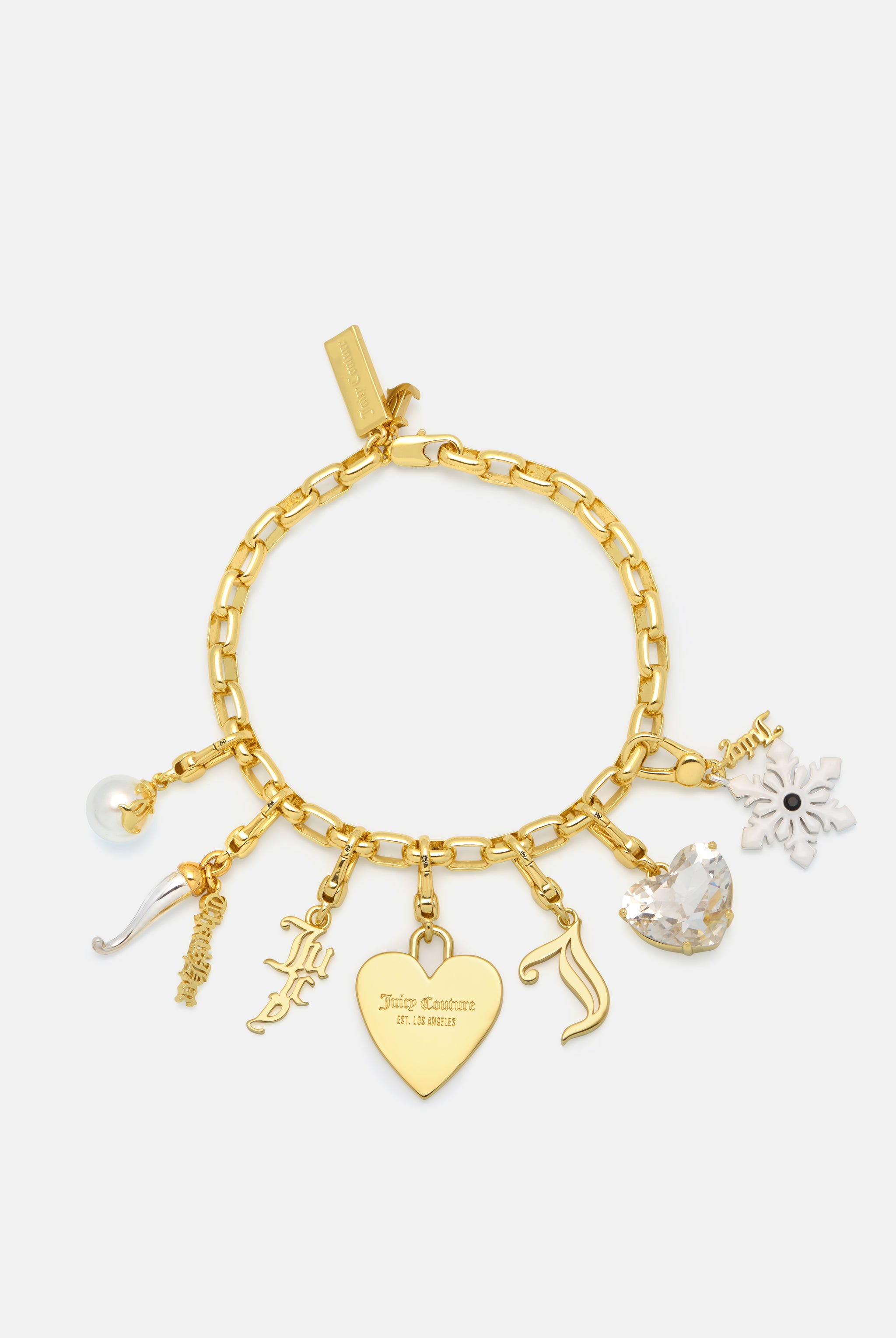 Juicy Couture 2-tone charm bracelet. | Charm bracelet, Bracelets, Juicy  couture