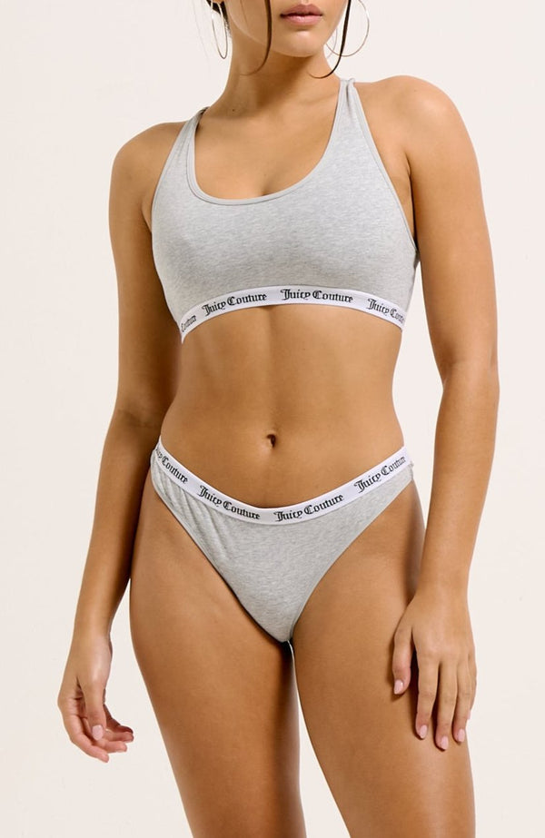 SILVER MARL COTTON BRALETTE