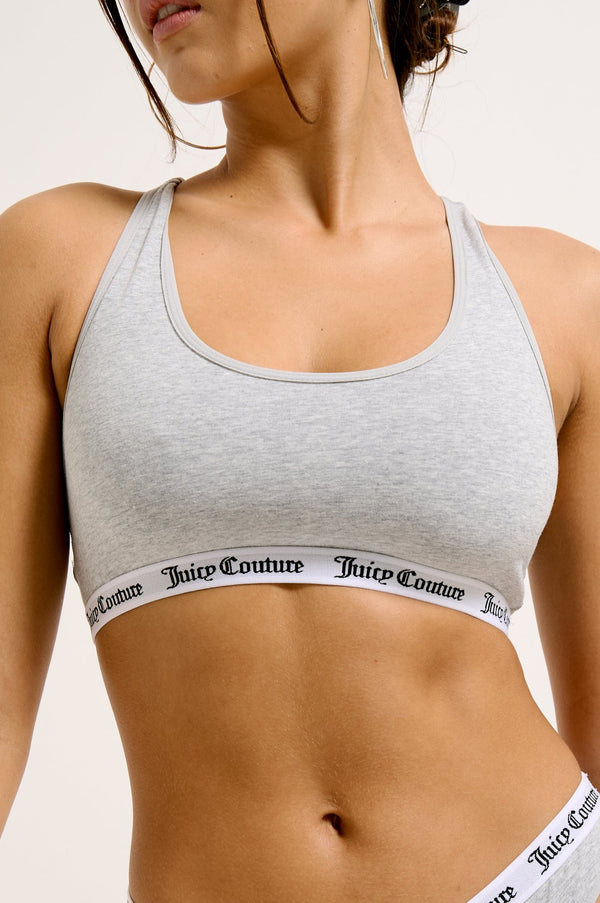 SILVER MARL COTTON BRALETTE