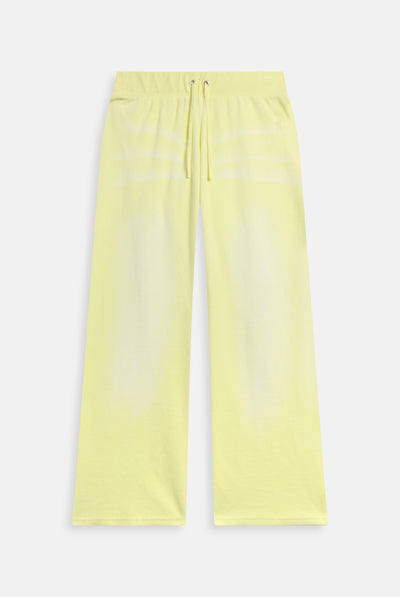 YELLOW PEAR COTTON VELOUR WASHED OG STRAIGHT TRACKPANT