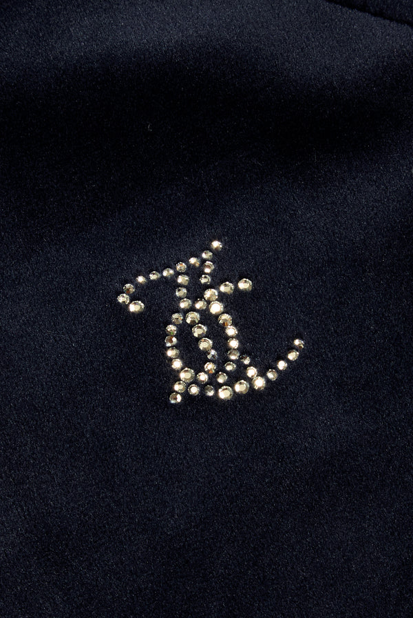 'VIRGO' NIGHT SKY DIAMANTÉ VELOUR ZIP-THROUGH HOODIE