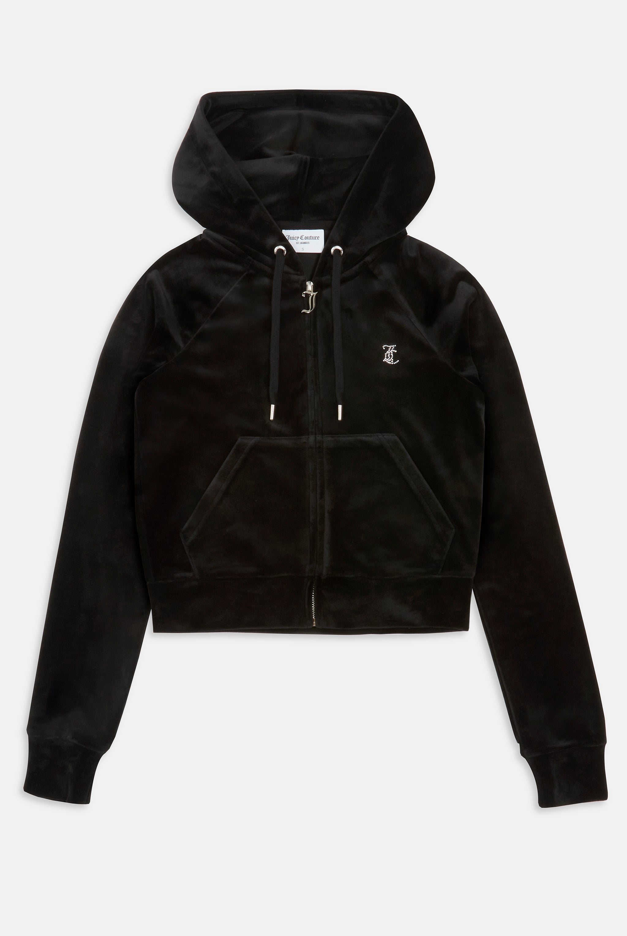 Black juicy couture zip up hoodie sale