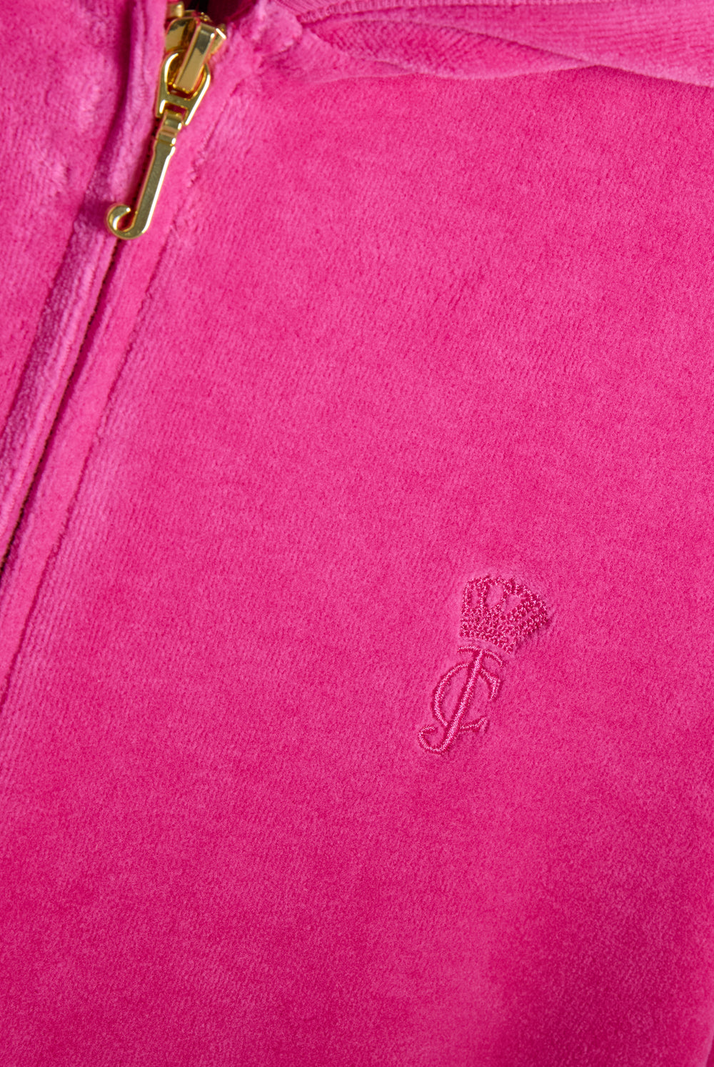 Displays the Nostalgia Pink 'Juicy' branded Washed Robyn Hoodie featuring the Juicy couture logo branding