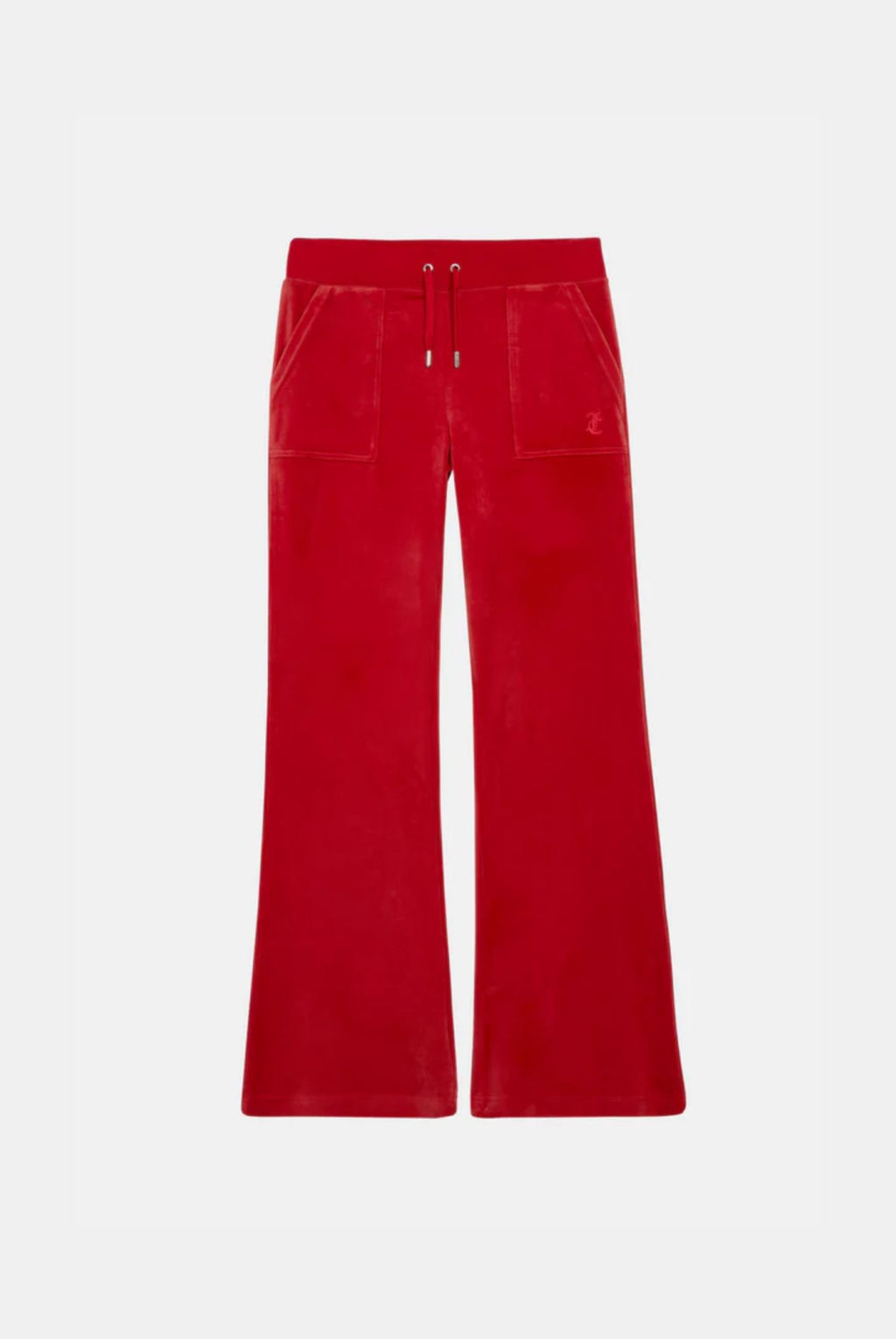 ASTOR RED LOW RISE FLARE CLASSIC VELOUR TRACK PANT