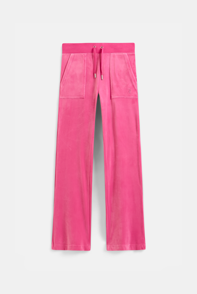 VERY BERRY LOW RISE VELOUR TRACK PANTS