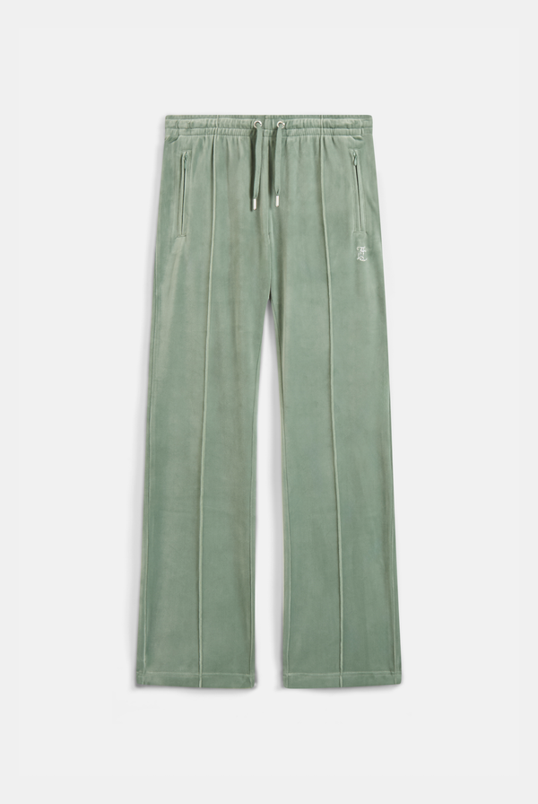 CHINOIS GREEN VELOUR DIAMANTÉ TRACKSUIT BOTTOM