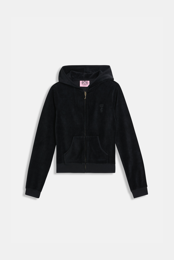 BLACK  & GOLD BAMBOO VELOUR HERITAGE HOODIE