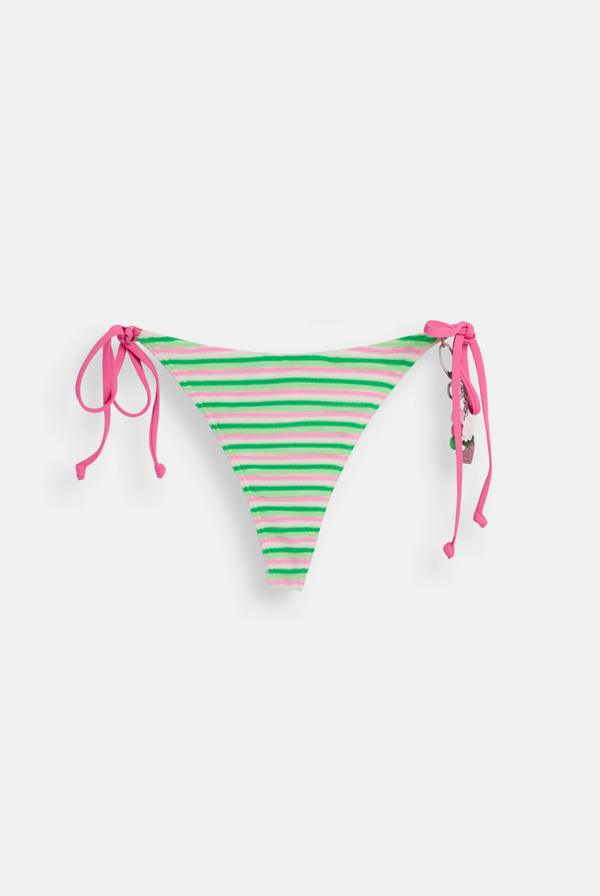 Displays the Island Green Roxy & juicy Couture Terry thong bikini bottom 