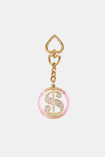 OLD GOLD JUICY PINK DOLLAR KEYCHAIN