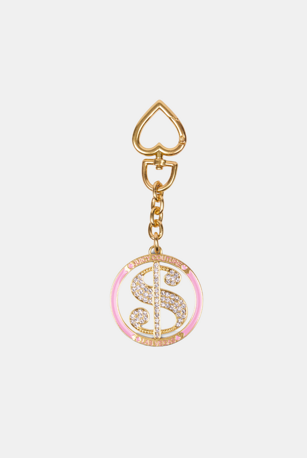 OLD GOLD JUICY PINK DOLLAR KEYCHAIN