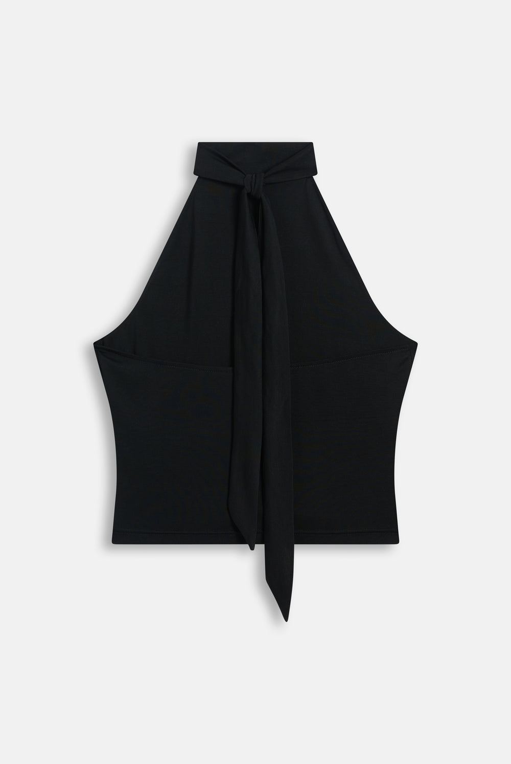 Displays the Black 'Juicy' branded Diamante Halter Top